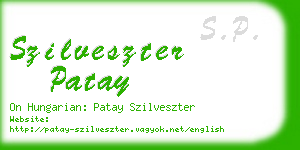 szilveszter patay business card